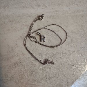 Mejuri diamond letter charm + chain